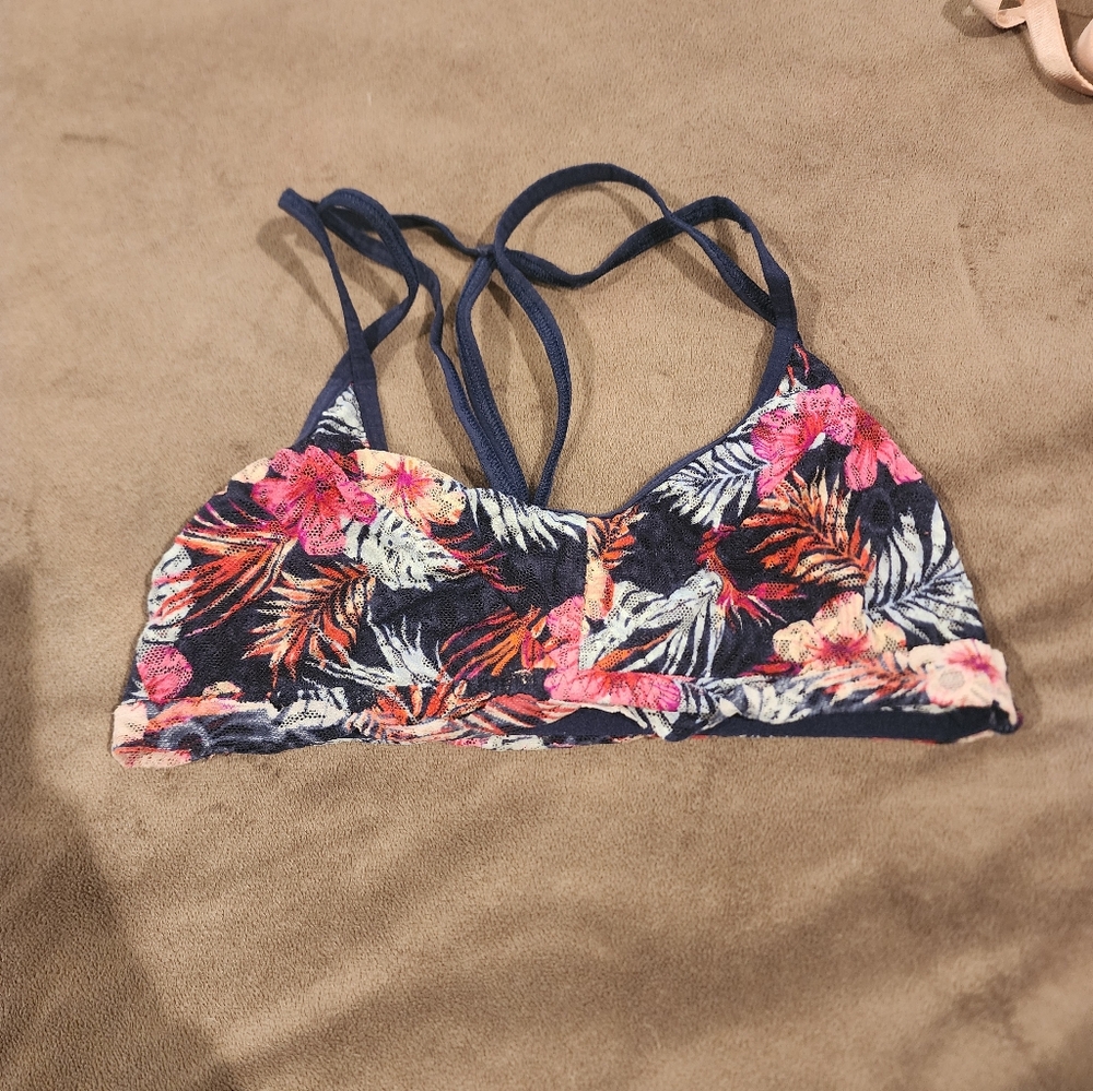 Floral Print Women's Bralette Victorias secret small lace